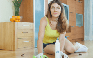 women trying DIY pest control